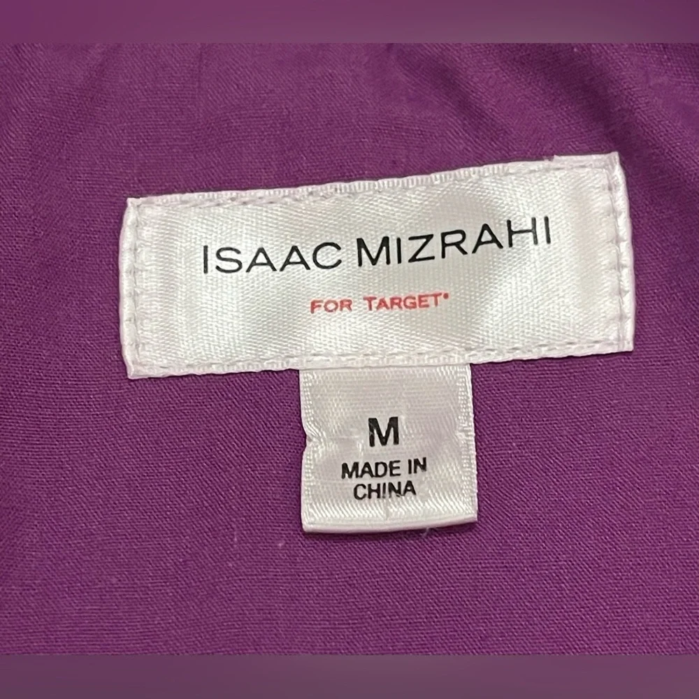 Isaac Mizrahi Artisan Velvet Paisley Jacket in Purple and Olive Size Medium - Picture 5 of 10